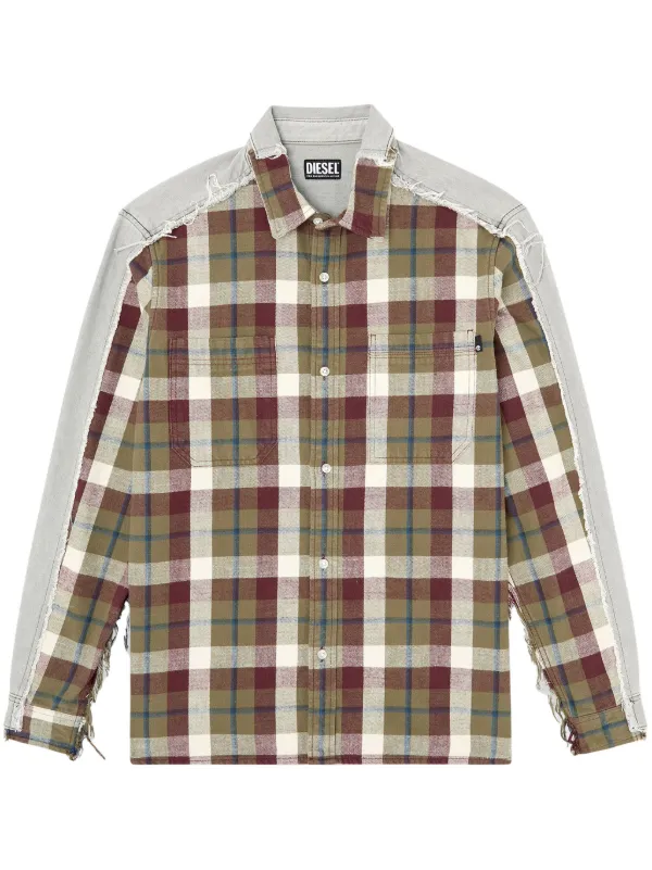 Diesel x Timberland チェック シャツ | グリーン | FARFETCH JP