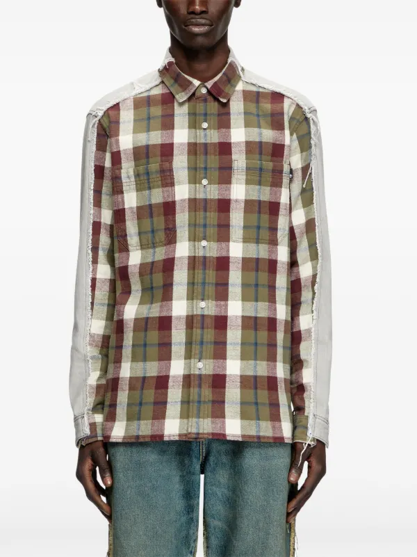 Diesel x Timberland チェック シャツ | グリーン | FARFETCH JP