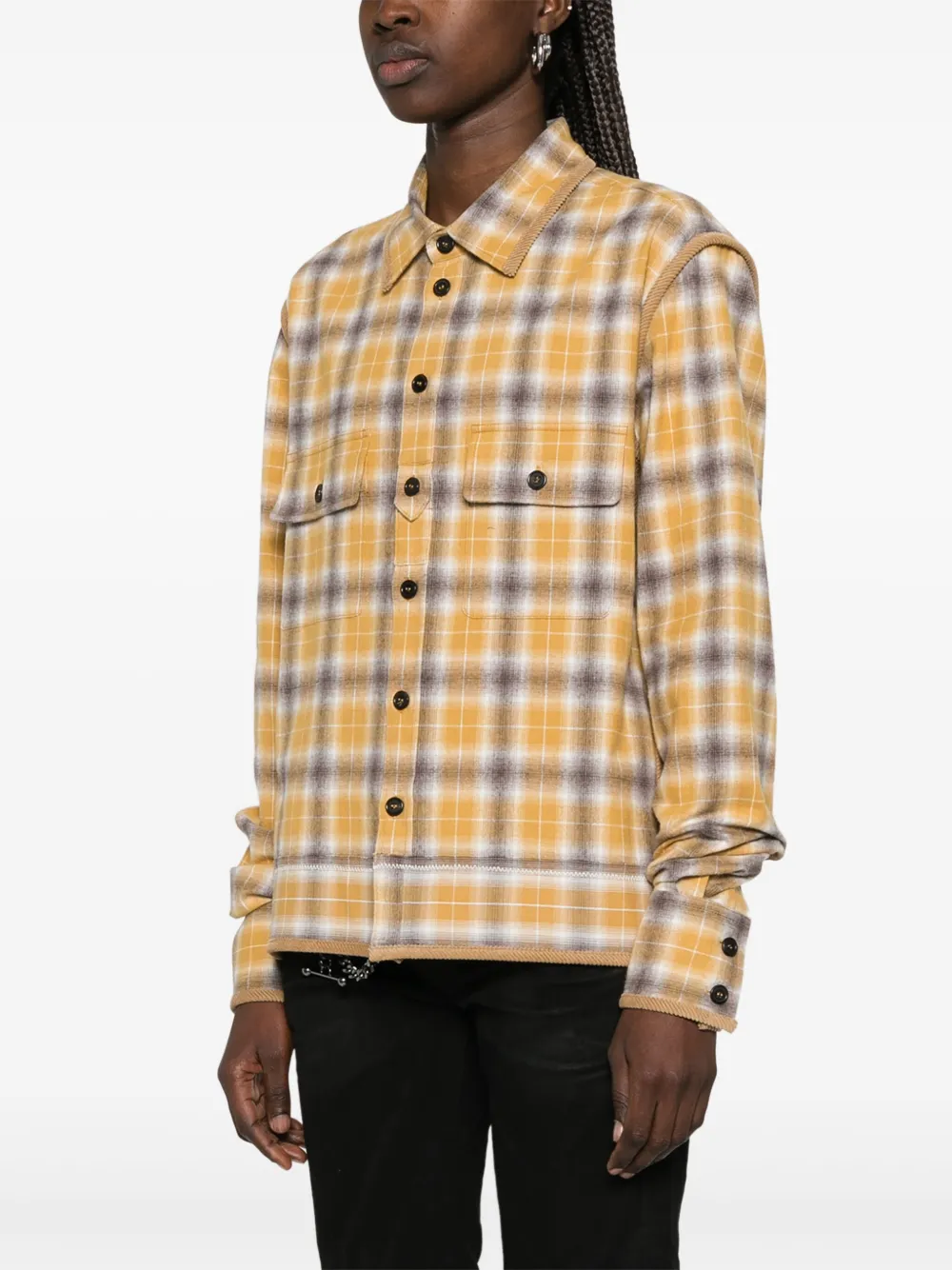 DSQUARED2 Geruit blouse Geel