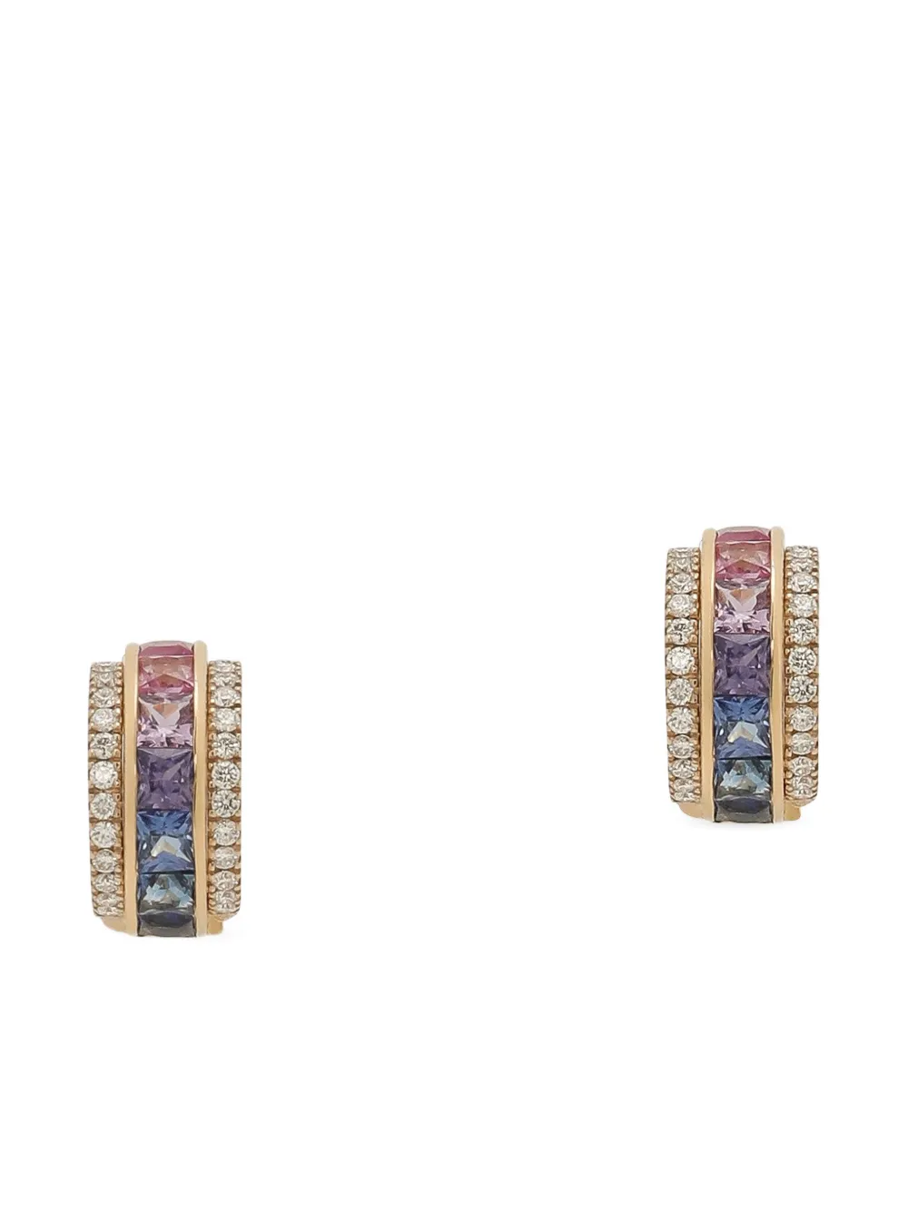 Dolce & Gabbana 18K yellow gold Rainbow diamond and sapphire earrings - Giallo