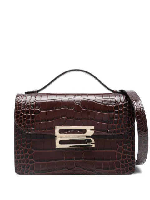 Victoria Beckham embossed-crocodile shoulder bag