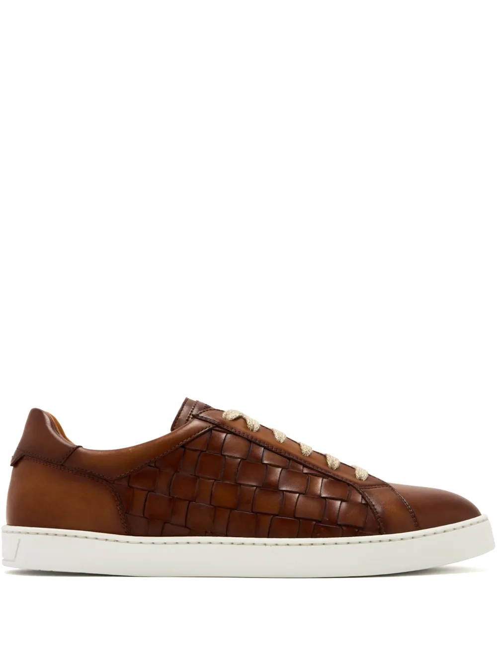 Magnanni crocodile-embossed trainers Brown