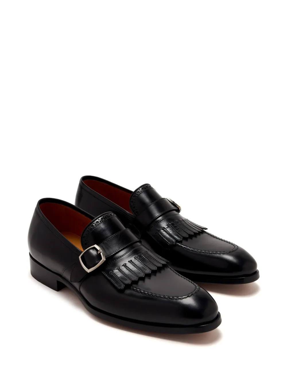 Magnanni fringed monk shoes Black