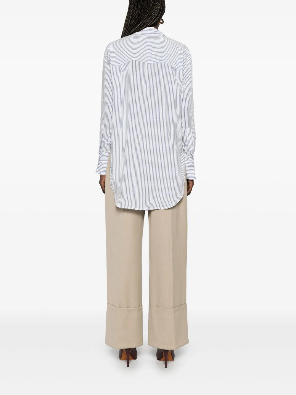 Victoria Beckham Striped Shirt | Blue | FARFETCH Victoria Beckham Striped Shirt | Blue | FARFETCH