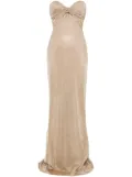 Giuseppe Di Morabito metallic threading maxi dress - Gold