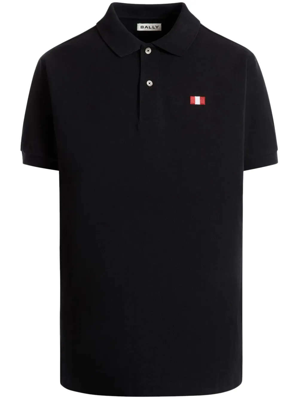 Flag-embroidered polo shirt