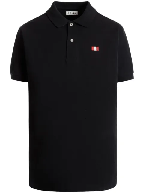 Bally Flag-embroidered polo shirt  