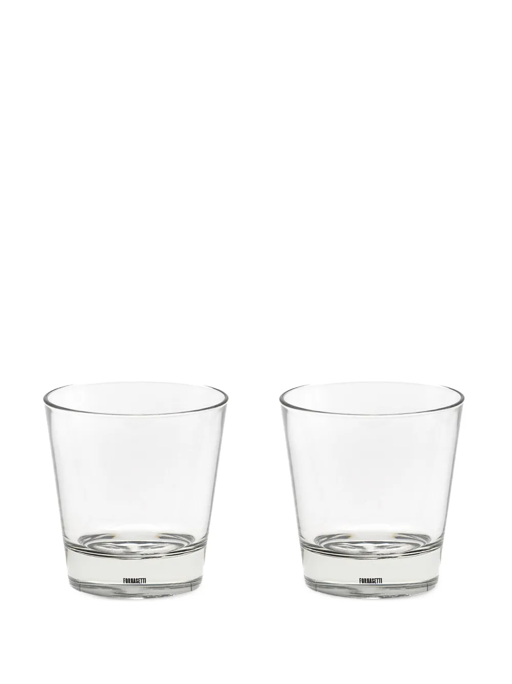 Fornasetti Tema e Variazioni glass cup (set of two) - Zwart