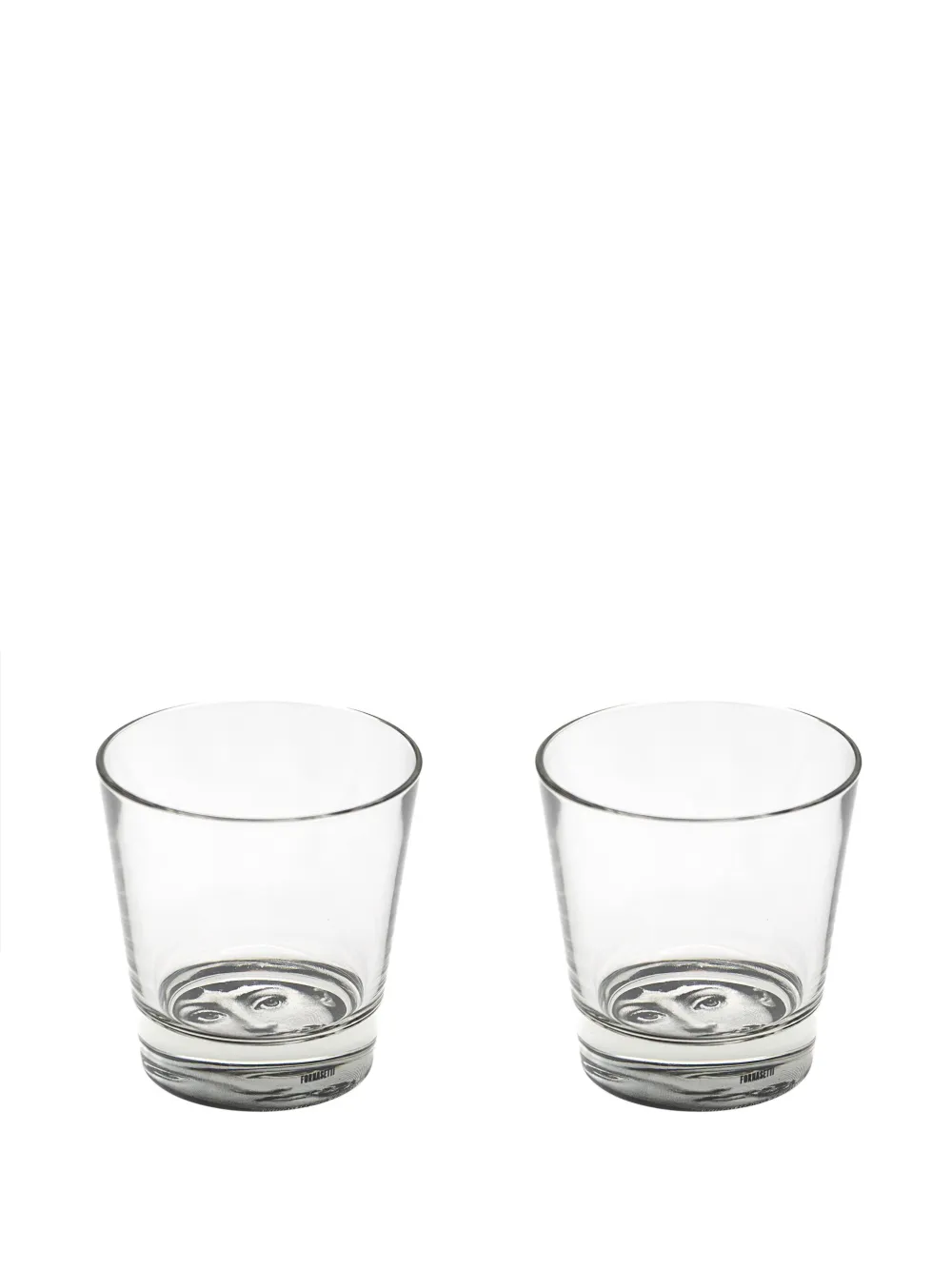 Fornasetti Tema e Variazioni glass cup (set of two) | Black | Image 1