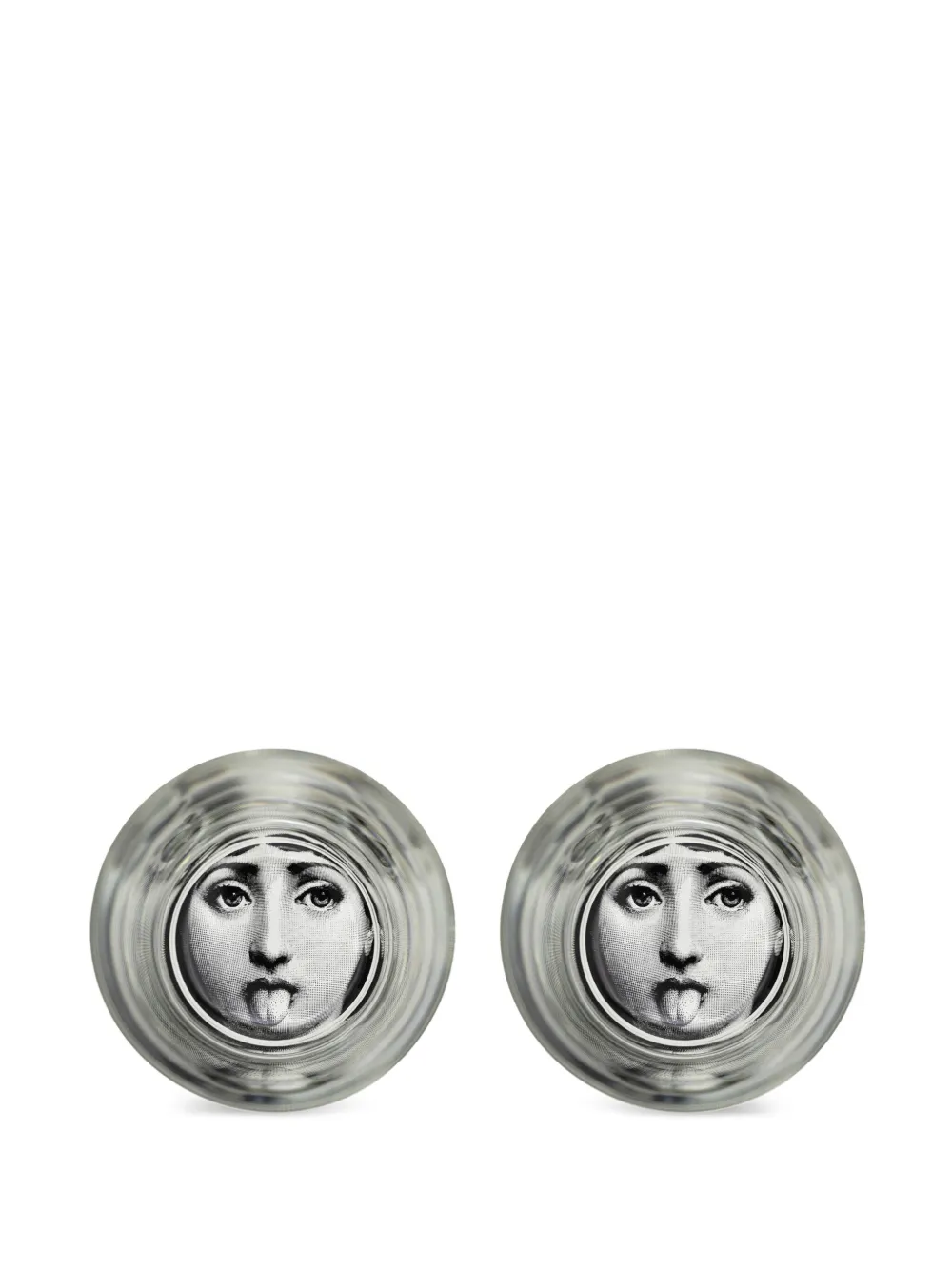 Fornasetti Tema E Variazioni N.82 Glasses (set Of Two) In Black