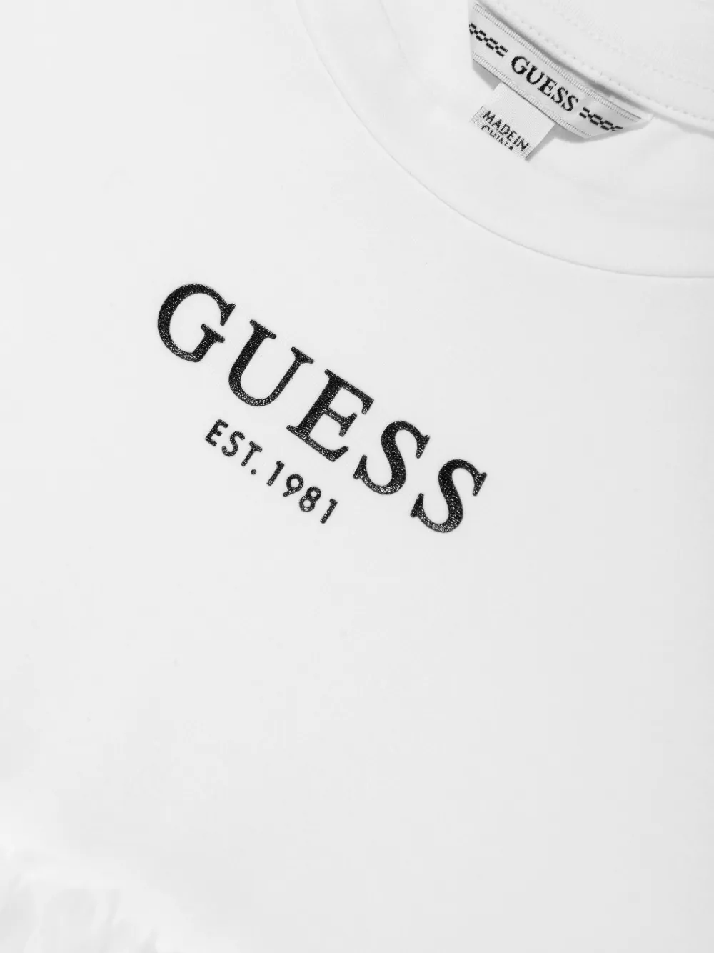 guess kids Jurk met logoprint Wit