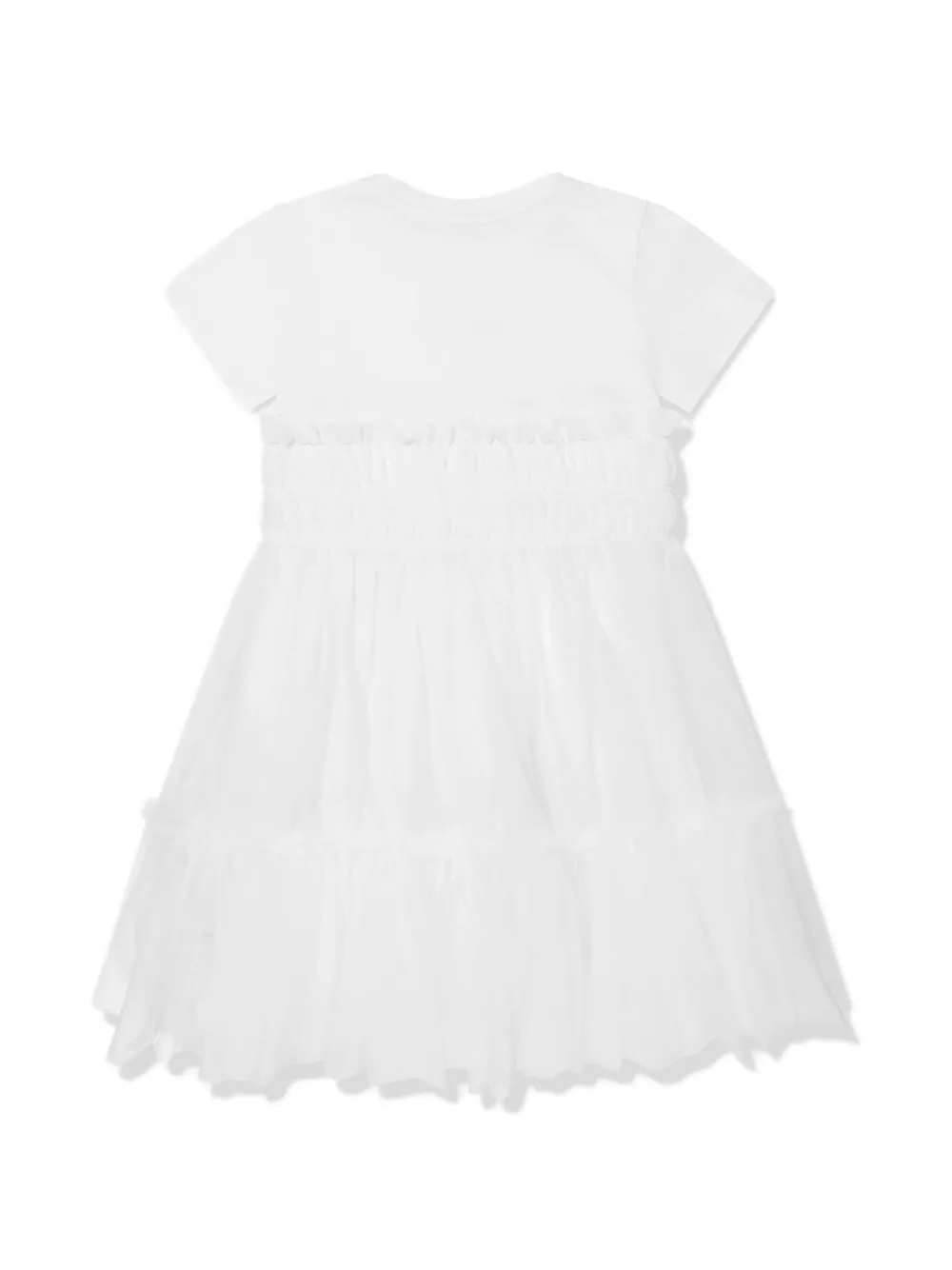 guess kids logo-print dress - Wit