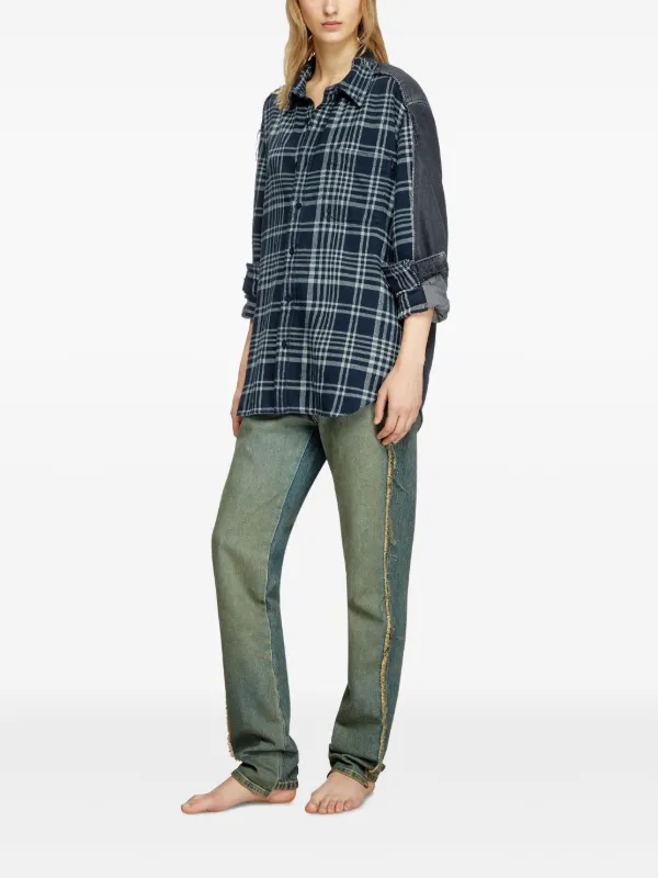 Diesel x Timberland チェック シャツ | ブルー | FARFETCH JP