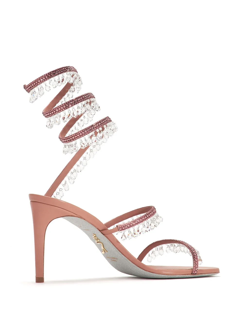 René Caovilla 95mm Chandelier sandals Pink