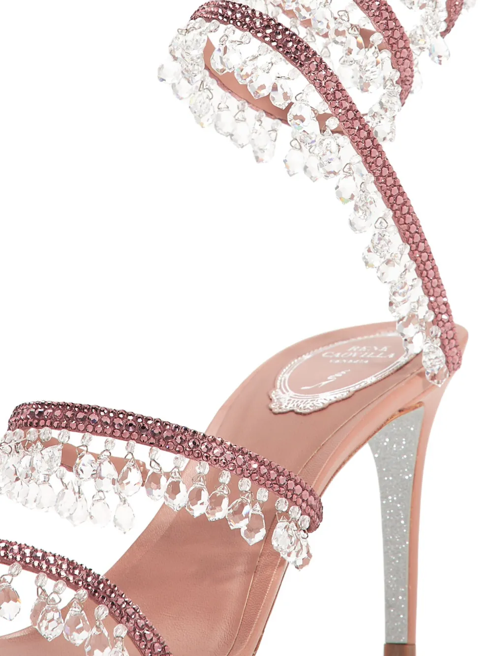 René Caovilla 95mm Chandelier sandals Pink