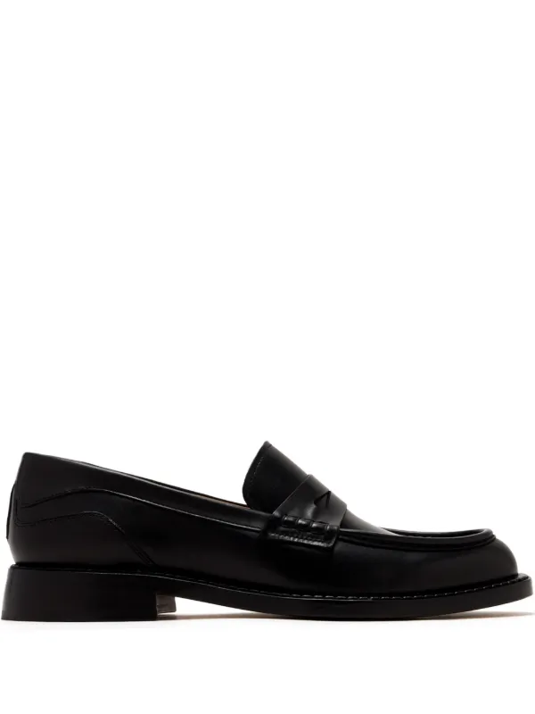 Magnanni Black Leather Penny Loafers Duerro Men main image 4