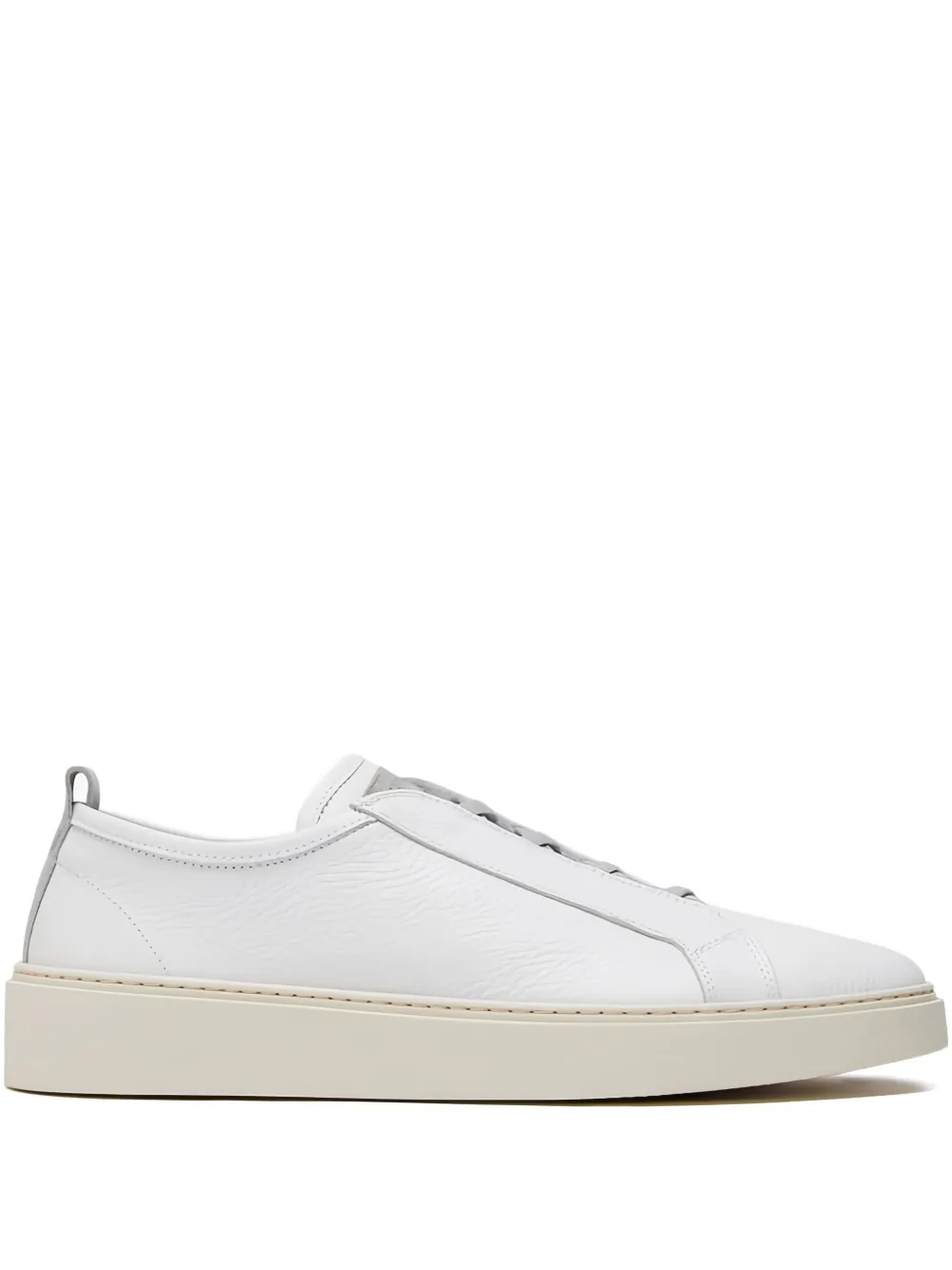 Barrett Leather Sneakers In White