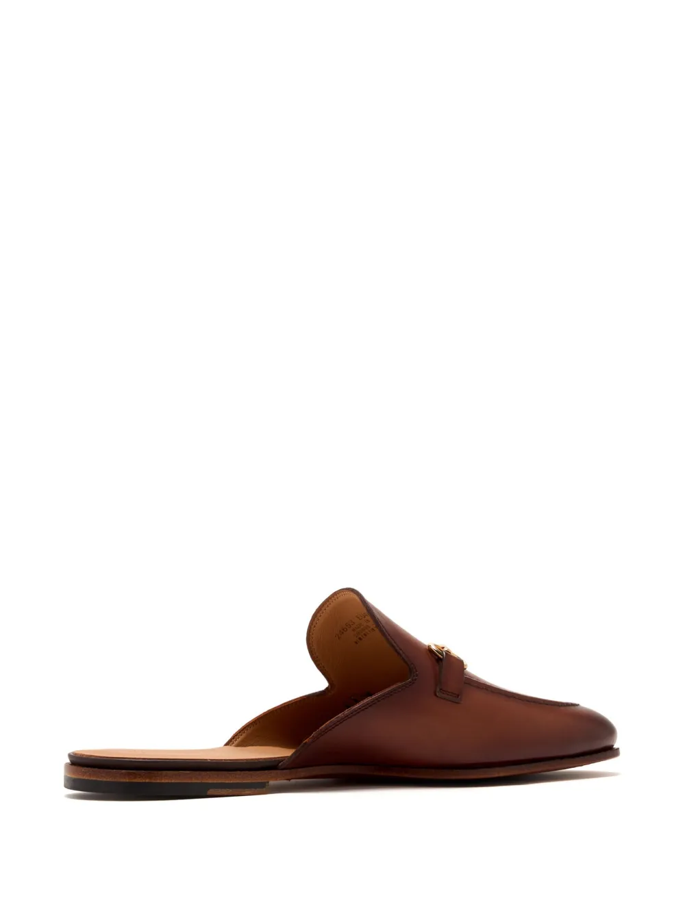 Magnanni Leather Slippers In 褐色