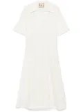 Plan C linen maxi dress - White