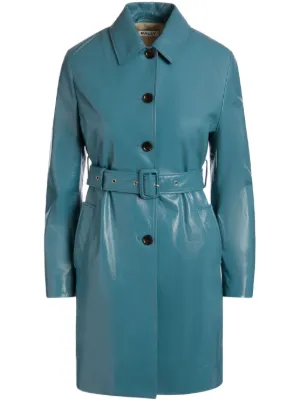 コート BALLY Women Coats WLE02J NA059 U901 Bally Shearling-collar leather trench-coat | WLE02JNA059U901