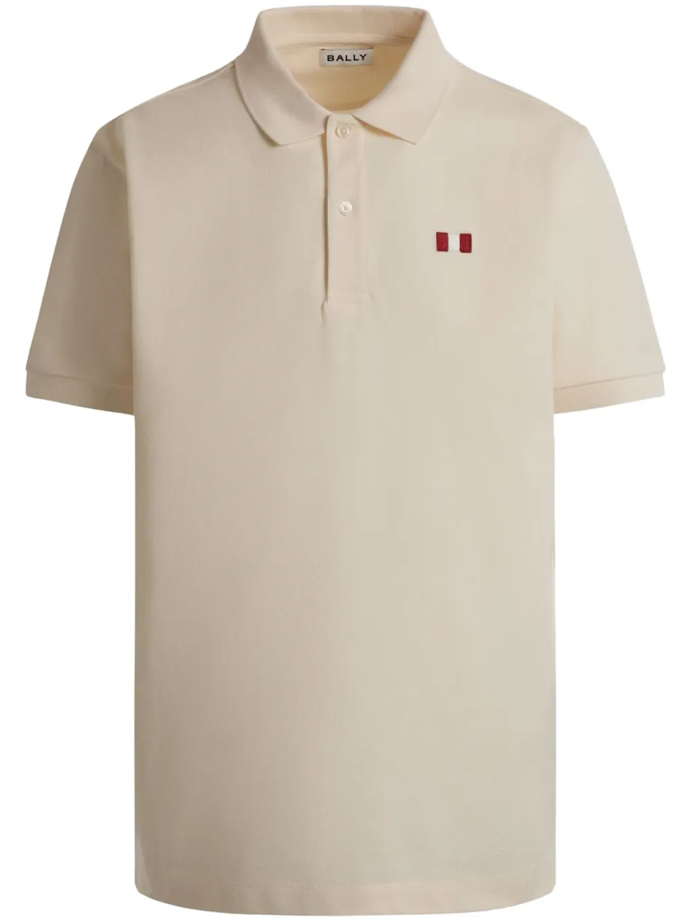 Flag-embroidered polo shirt