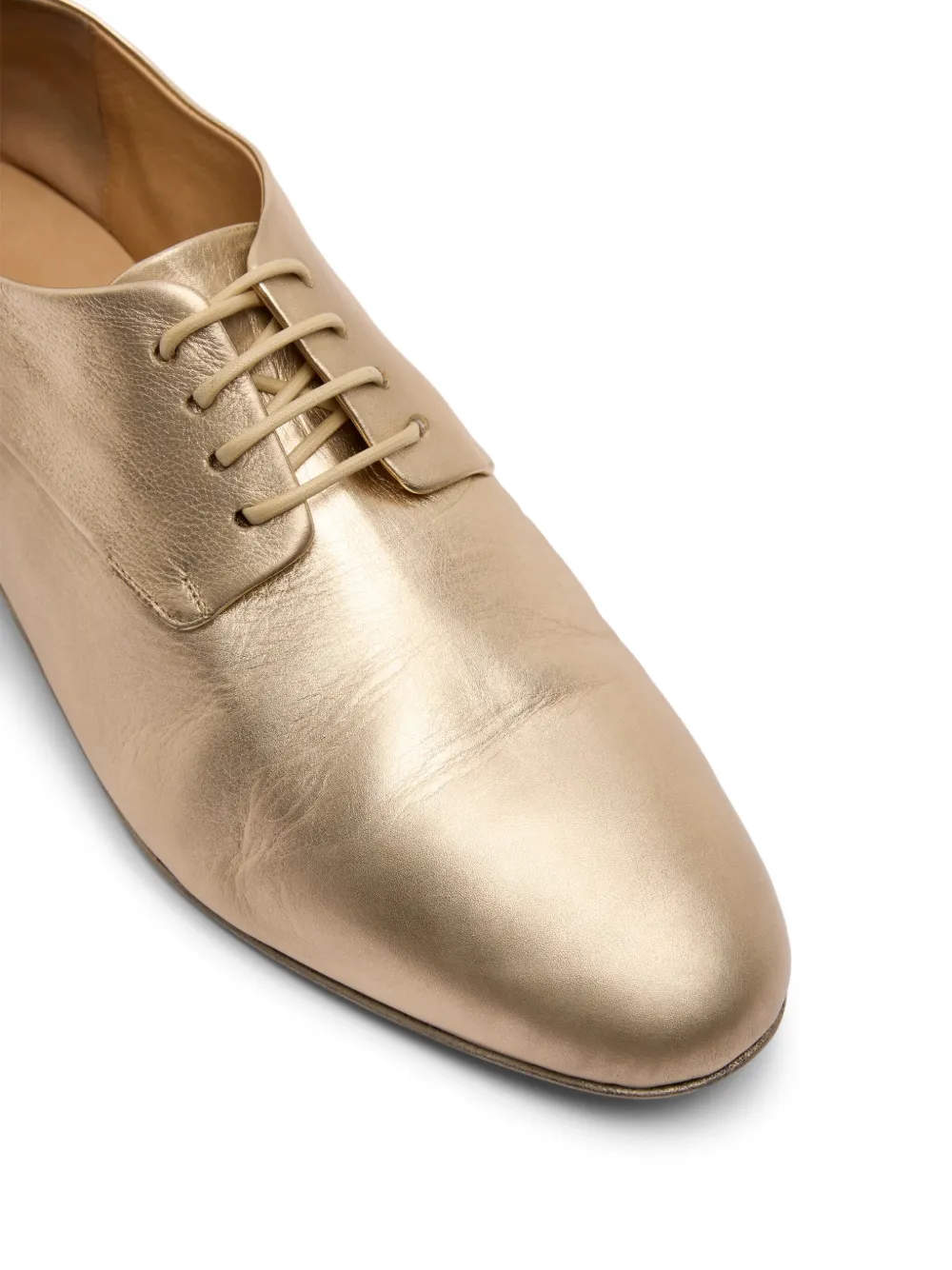 Marsèll laminated-leather Derby shoes Gold