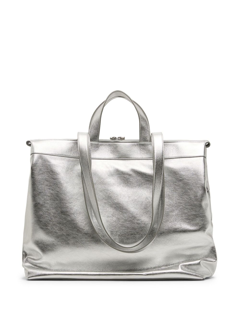 Marsèll Shopper met metallic afwerking - Zilver