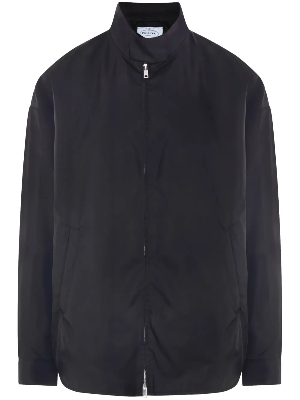 Prada triangle-logo oversize jacket – Black