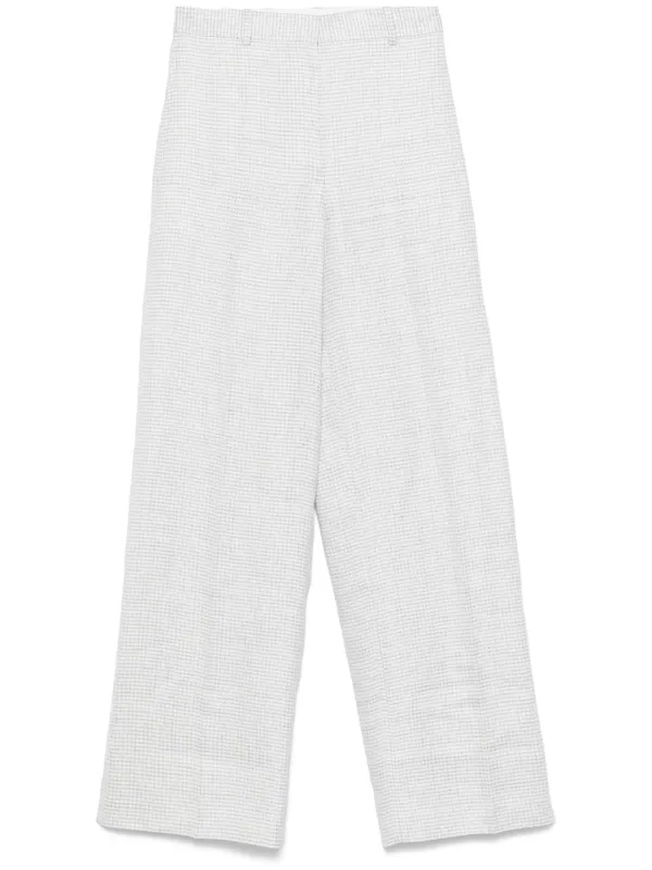 Theory Houndstooth-pattern Trousers in Grey