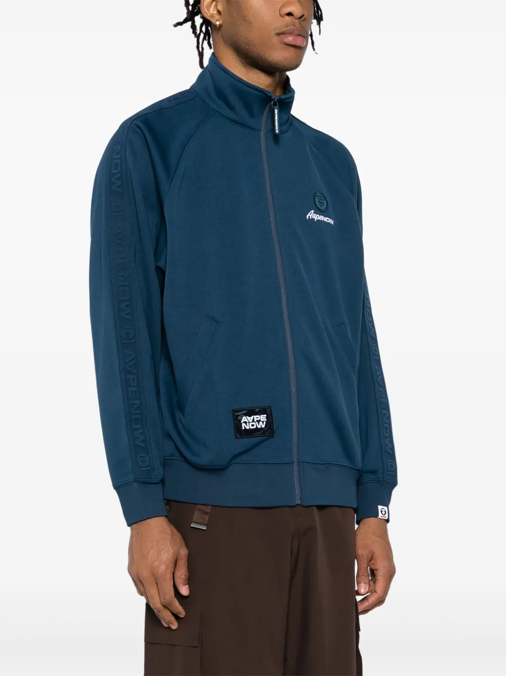 AAPE BY *A BATHING APE AAPENOW trainingsjack met moonface-logo Blauw