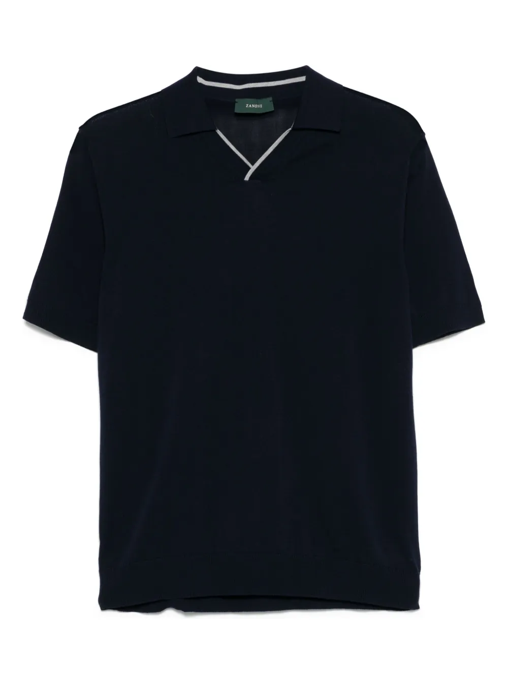 Zanone playera tipo polo tejida | azul | Image 1