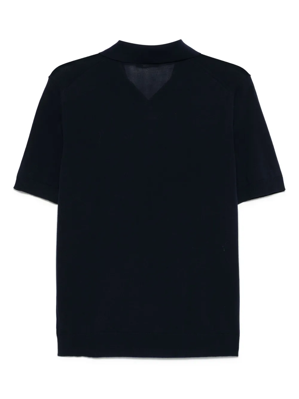 Zanone Gebreid poloshirt - Blauw