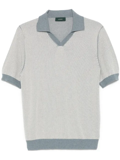 Zanone knitted polo shirt