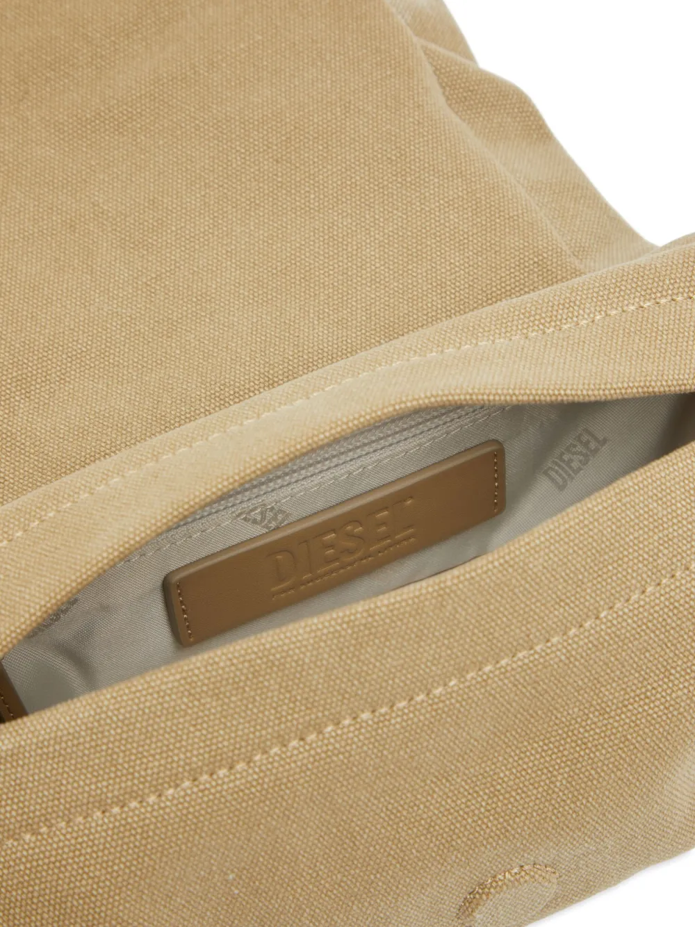 Diesel Scrunch-D kleine schoudertas Beige