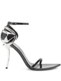 Diesel D-Ten&Half sculptured heeled sandals - Silver