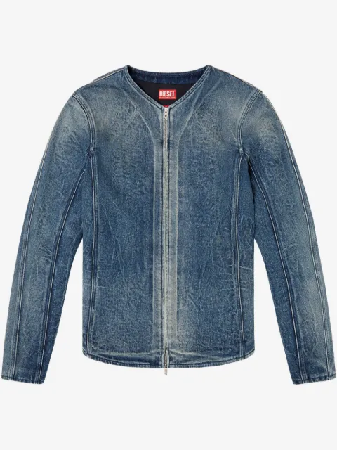 Diesel V-neck curved hem jacket