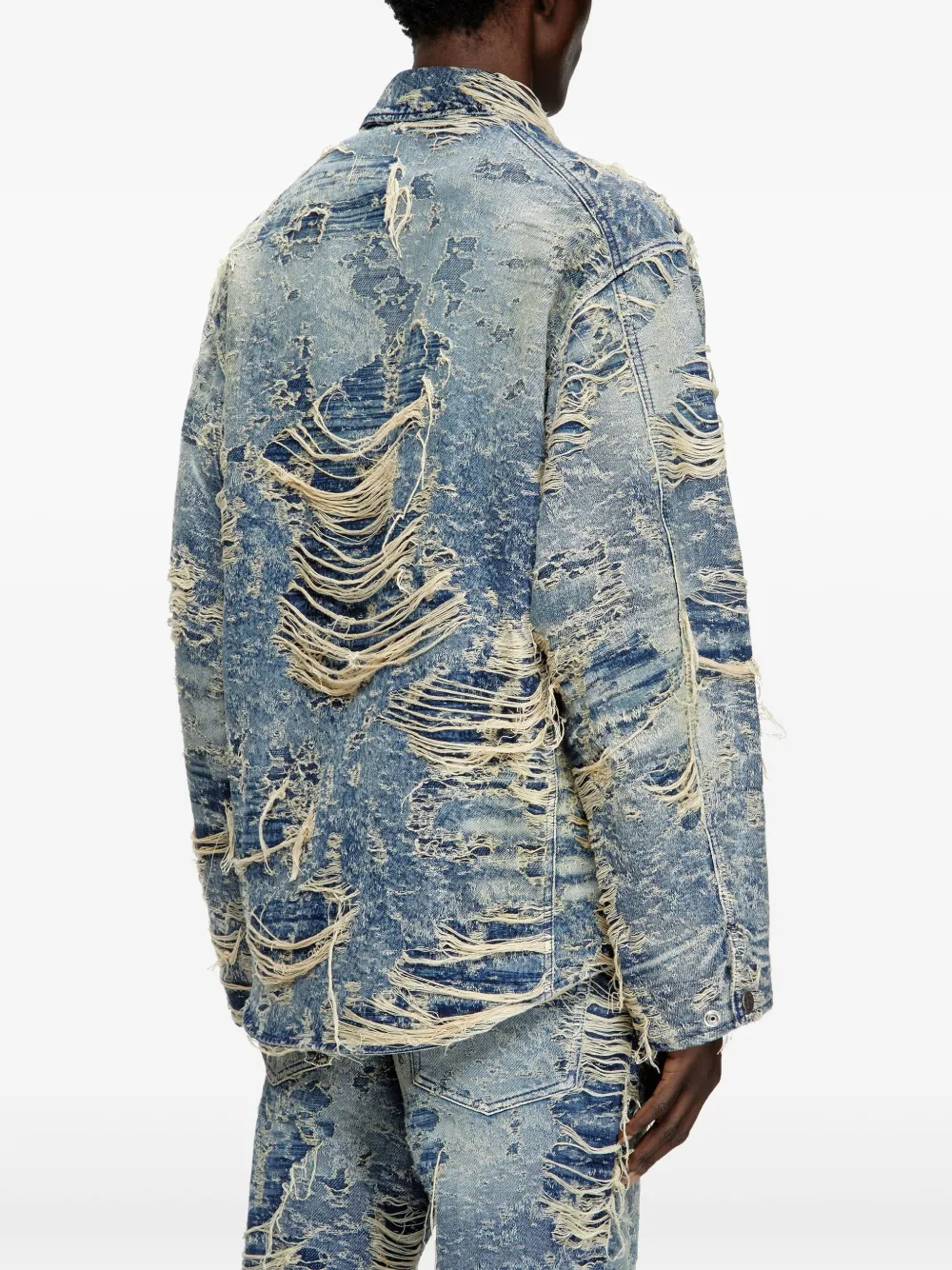Diesel D-IVAR-FSG1 denim jack Blauw