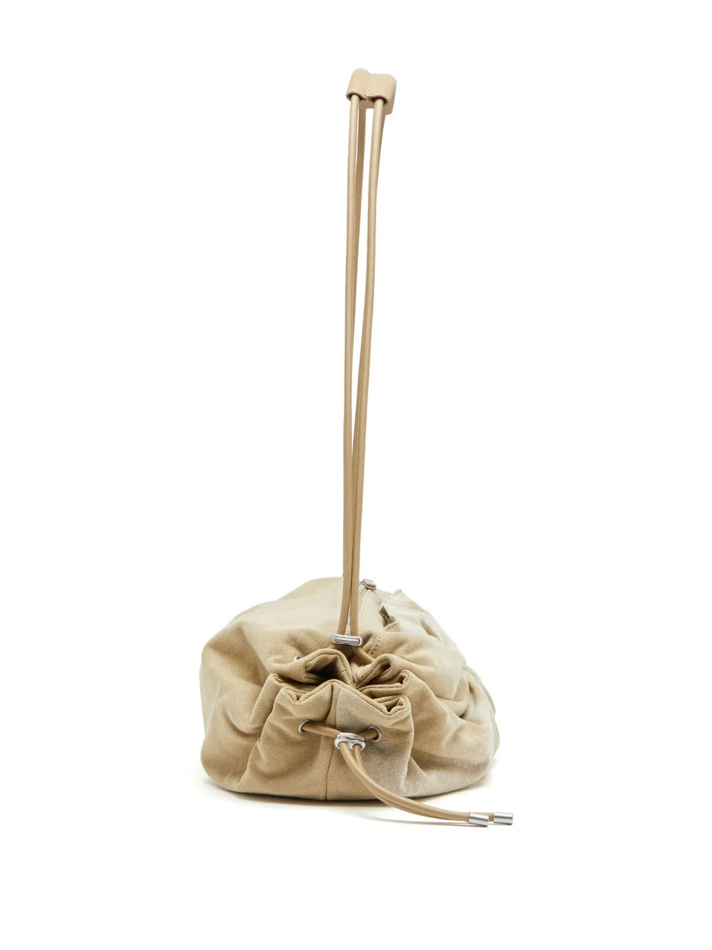 Diesel Scrunch-D grote crossbodytas Beige
