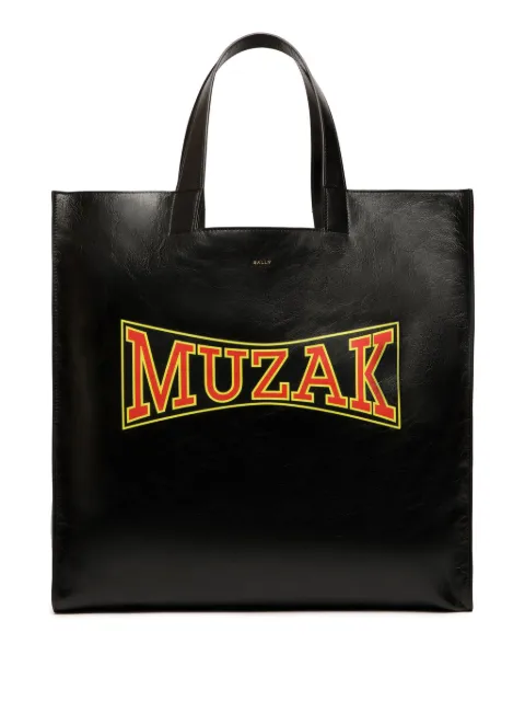 Bally x DJ Leo Mas Muzak-print tote bag