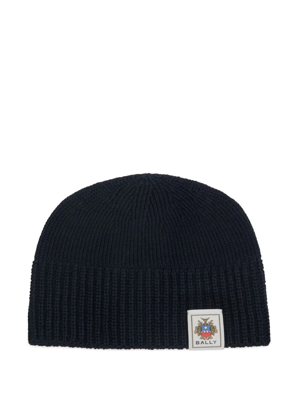 crest-patch beanie