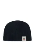 Bally crest-patch beanie - Blue