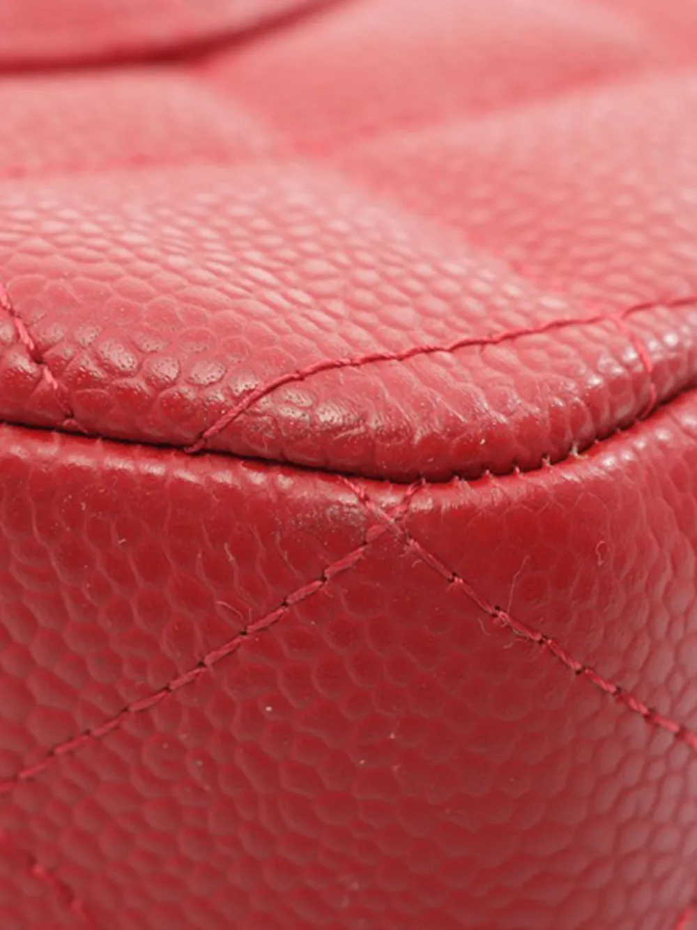 CHANEL Pre-Owned 2009-2010 Jumbo Classic Caviar Single Flap schoudertas - Rood