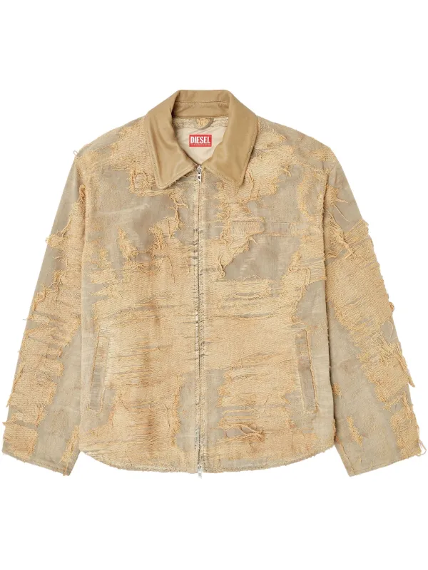 【関税込み】Diesel タン D-Ivar-Fsg デニムジャケット Diesel D-IVAR-FSG デニムジャケット | ニュートラル | FARFETCH JP