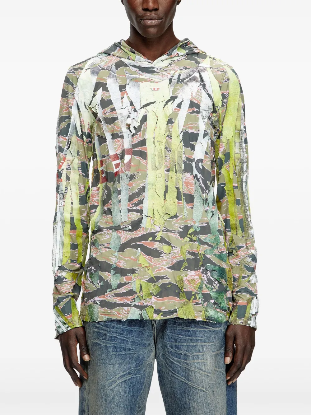 Diesel T-Gillis hoodie Bruin