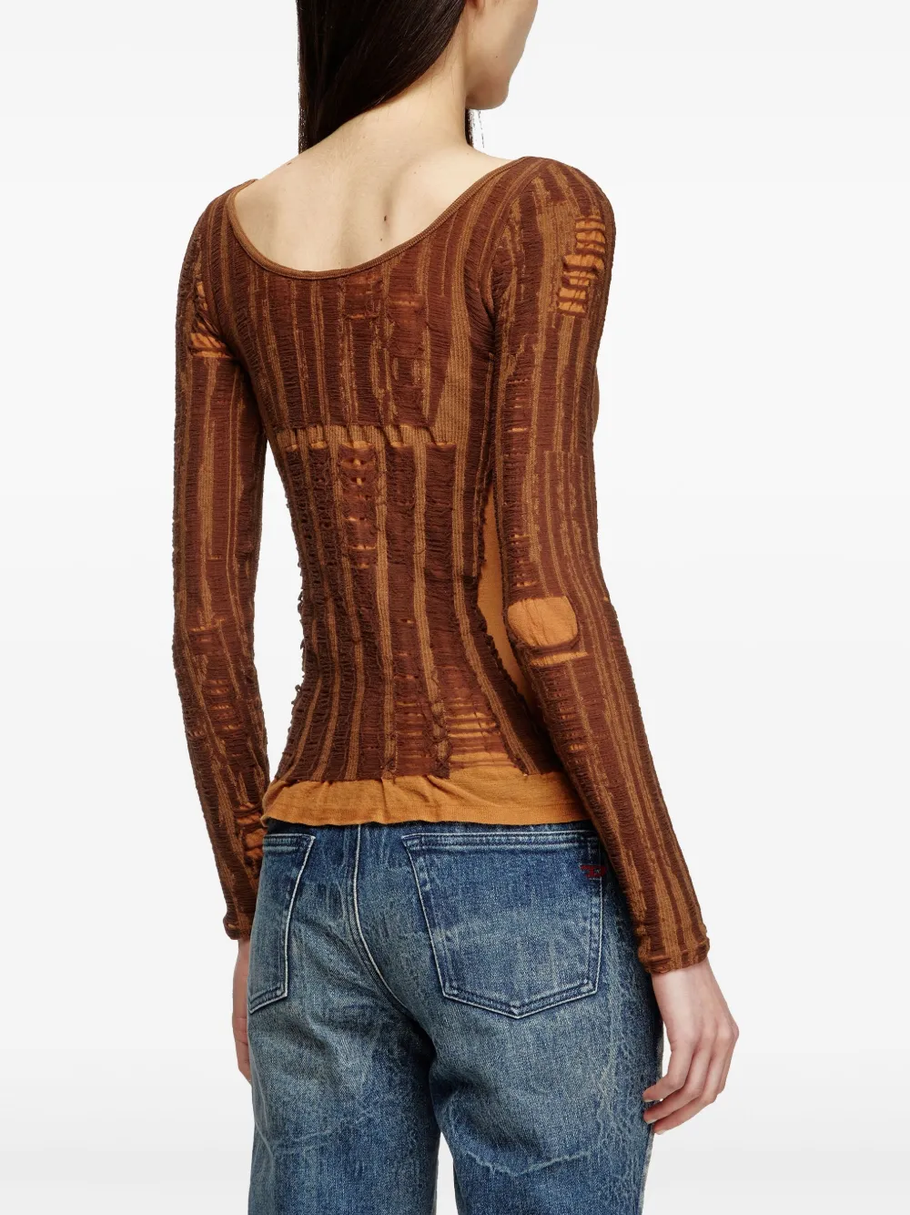 Diesel Seamless Top In Brown