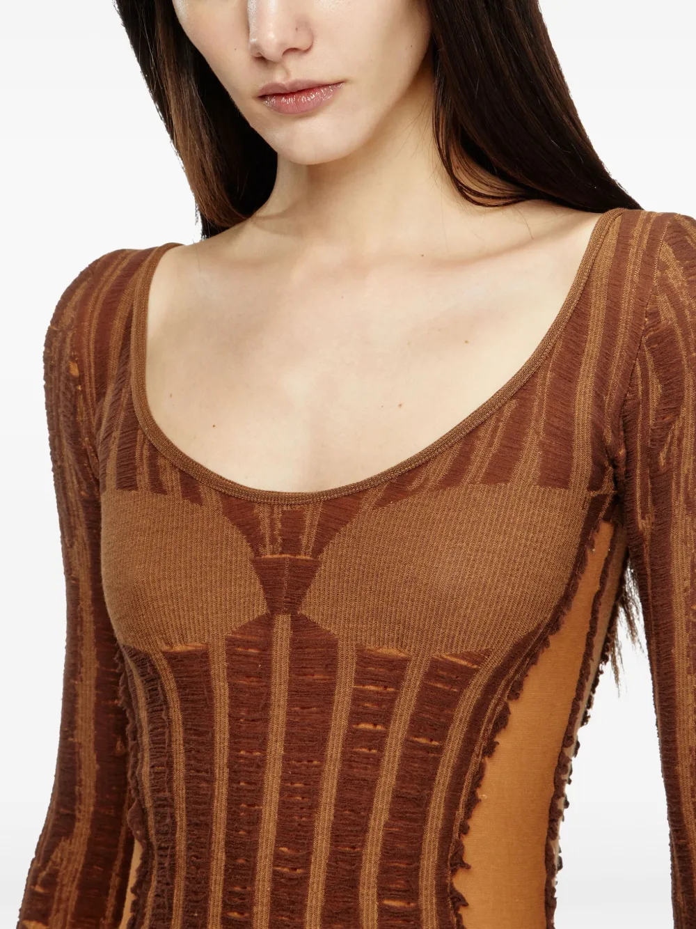 Diesel Seamless Top In Brown