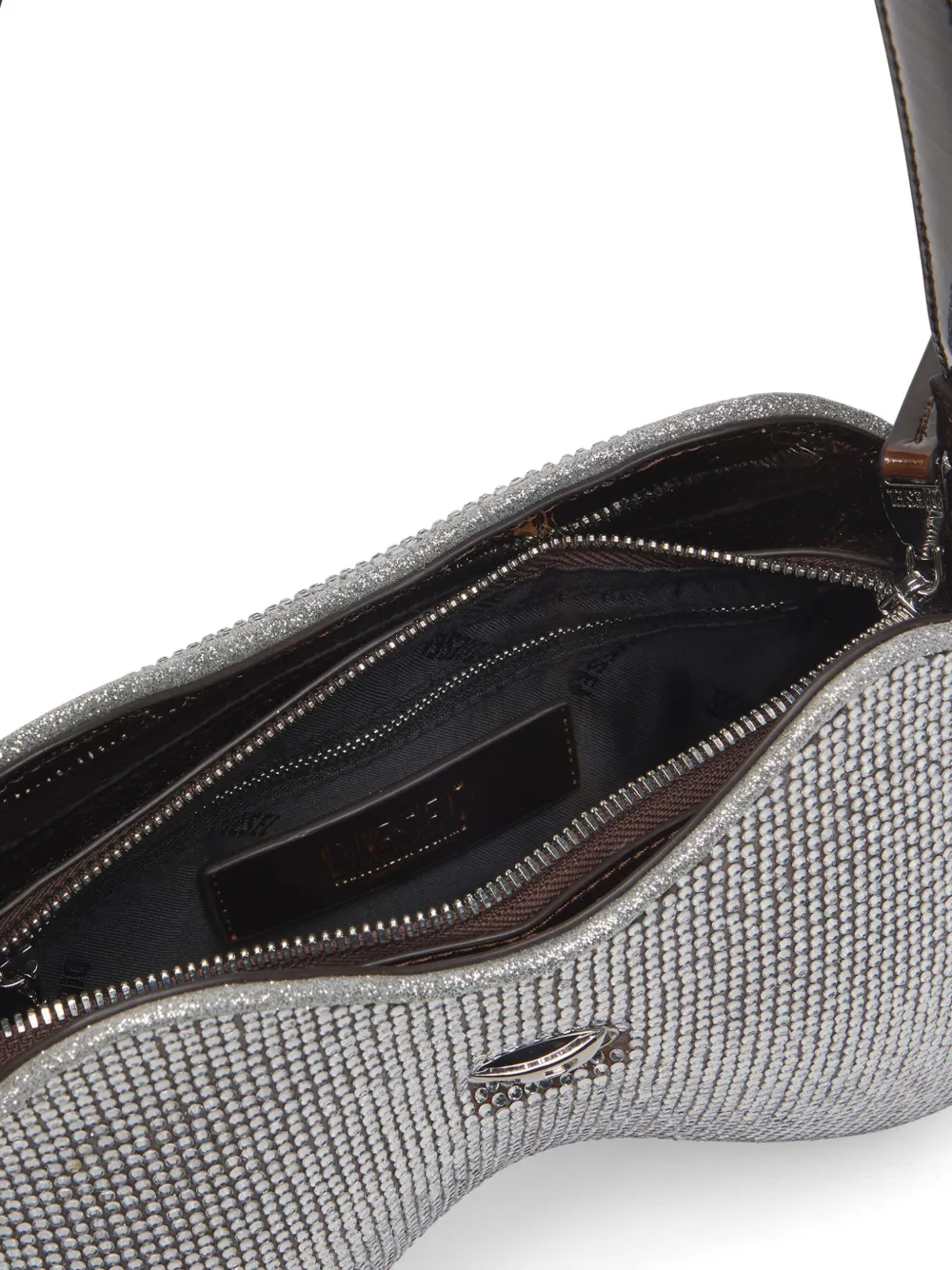 Diesel Double-D Shoulder Bag | Silver | FARFETCH