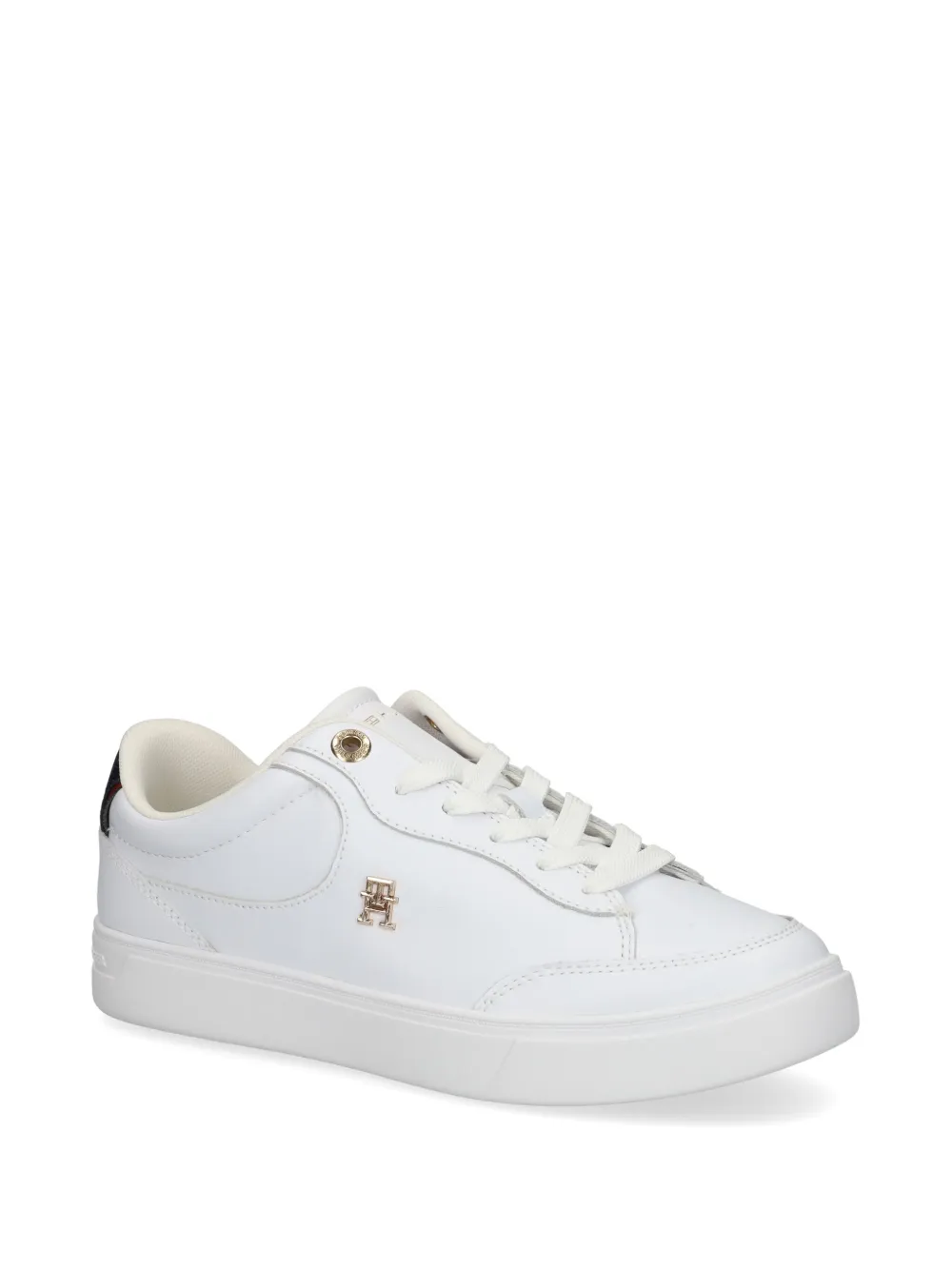 Tommy Hilfiger Sneakers met logoplakkaat - Wit