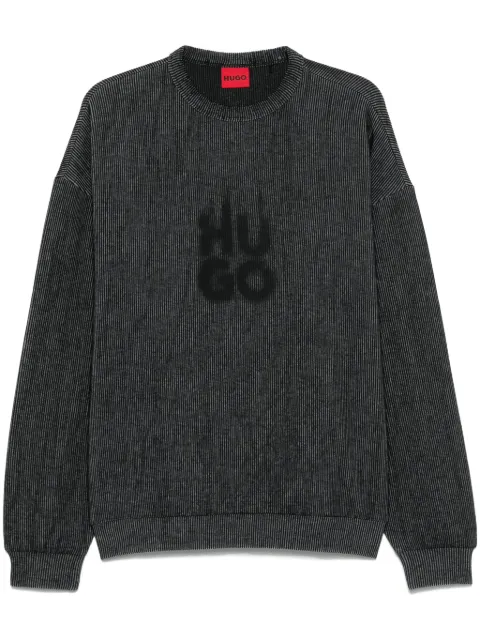 HUGO smoke logo-print sweatshirt 