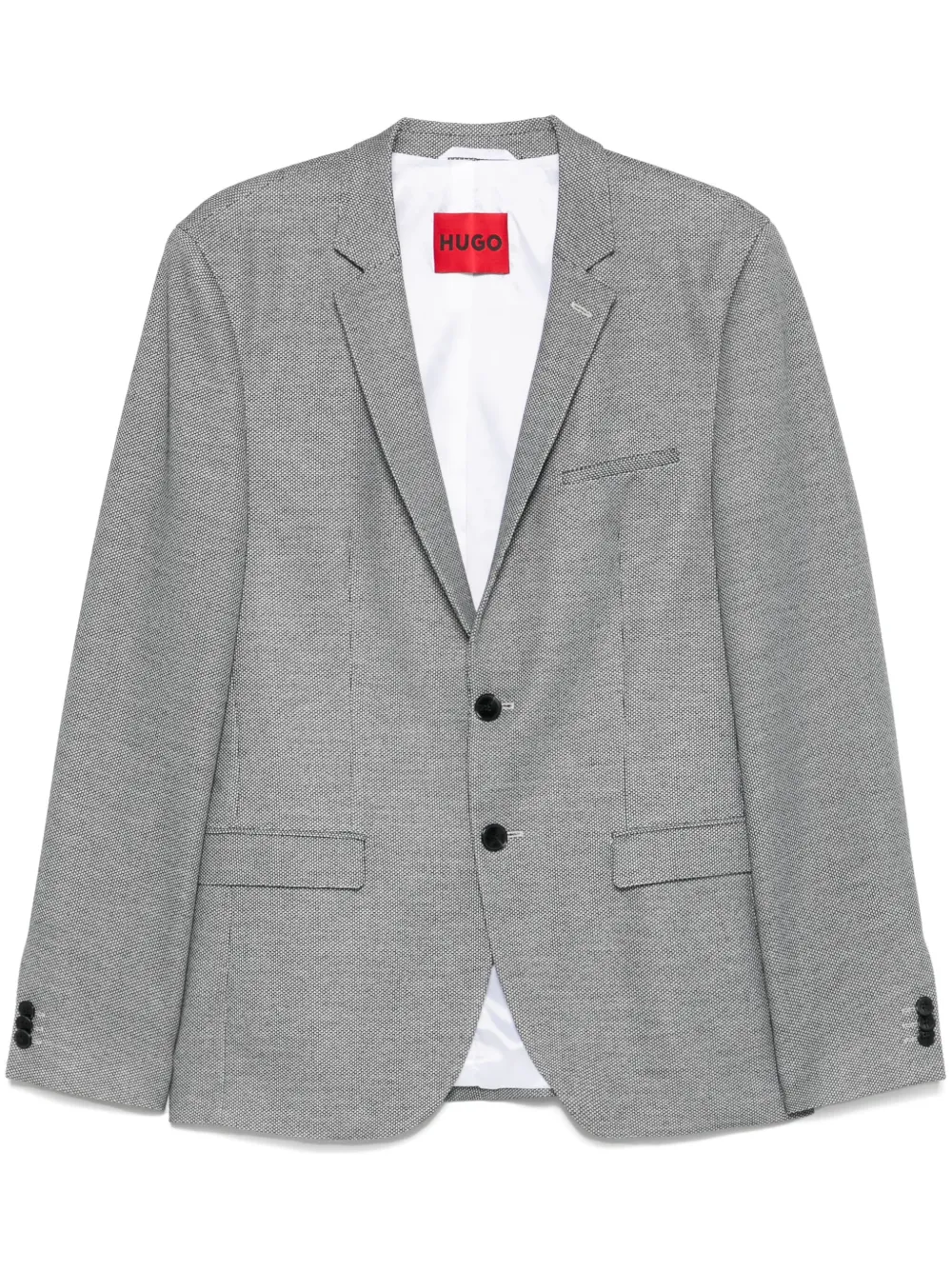 HUGO Blazer met jacquard Zwart